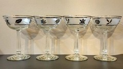 Vintage Libbey Silver Leaf 5.5″ Champagne Glasses (2 Sets of 4 Available)