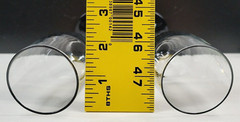8 Luminarc Domino Signature Black Fluted Champagne Set Clear Cristal France Lot