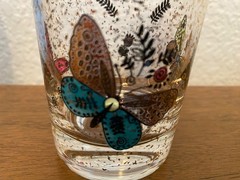 Georges Briard Butterfly Highball Tumblers Set of 6 Unsigned