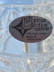 Set 3 Vintage Whiskey Glasses 8oz New No Box Yugoslavia 24% Lead Crystal