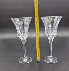 (2) Gorham Crystal ‘Triumph’ Wine Glass Water Goblet Discontinued Pattern