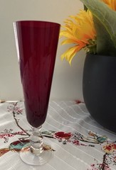 Vintage Morgantown Golfball Ruby Red juice glass tumbler Lot Of 4 Mid Century