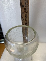 Large Hefty Victorian Etched Pressed Moulded Rummer Glasses (2).