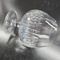 Atlantis Sonnet Brandy Glass Elegant Crystal Clear Cut Etched Bar Drink Stemware