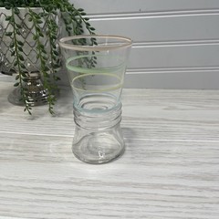 RARE 5-1/8” Petalware Pastel Bands Tumblers Macbeth Evans Drinking Glass