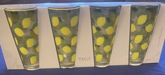 Rakle. Set of 4 Lemon Tumblers Highball Glasses. NEW. Turkey.