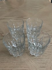 Vgt. Mikasa Berkeley Old Fashioned Whiskey Glasses Set of 4 Cut Glass Italy New