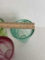 Set 3 Kosta Boda ~Mine~ Pink, Turquoise, Lime Tumblers – Ulrica Hydman Art Glass
