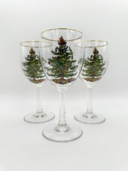 Spode Christmas Tree – Wine Glasses 7 1/4″, Set of 3