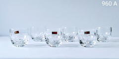 Set 6 Bohemian Handmade Crystal Czech Republic Whiskey Glasses 8.5 Fl Oz (8.7)