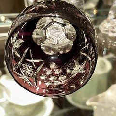 Nachtmann Traube Amethyst Purple Tall Hock Wine Crystal Glass 7 5/8”