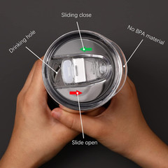 10 Pack 20 Oz Skinny Tumbler Replacement Lids Clear Plastic Spill Proof Covers