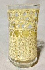 🧺 7 Vintage Libbey RATTAN CANE BASKET WEAVE 12 oz Drinking Glasses Cups 🧺