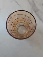 Vintage Jeannette Marigold Swirl Iridescent Carnival Glass Tumbler Set of 6