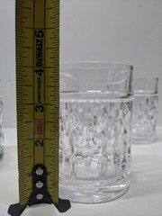 Read Set of 4 Ralph Lauren Crystal Aston Double Old Fashioned Lowball Glasses
