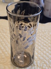Vintage Libbey Franco Wheat Water Glass Tumblers Smokey Amber Mid-Century Replac