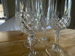 Cristal d’Arques Longchamp Champagne Flutes Set of 4 Lead Crystal France Boxed