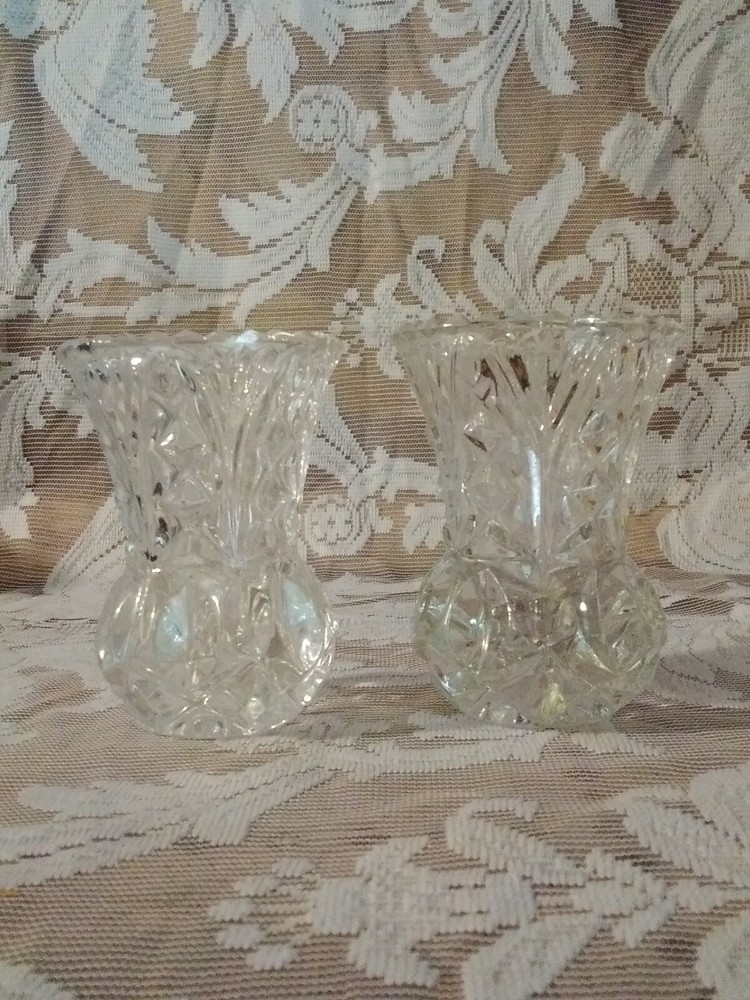Zajecar Crystal Mini Bud Vase Pair