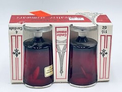 NEW NOS 8 Luminarc Cavalier Ruby Red Cordial Sherry Glasses MCM Clear Base VTG
