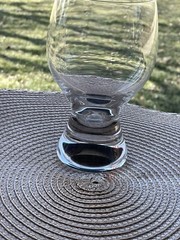 3 Pc Czech Bohemia Crystal Colored Thick Base Wine/Water Goblets 12 Oz ￼3 Colors