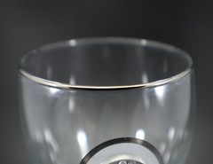 Wine Glass Pewter Kokopelli Emblem Silver Rim Southwest