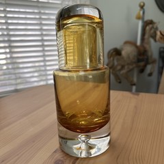 Vintage MCM Krosno Poland Bedside Tumble Up Water Carafe Glass See Pictures