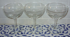 Set of 6 Clear Glass Champagne Tall Sherbet Glasses Dessert Dishes 4 5/8″ Tall