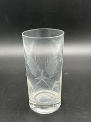 Vintage Water Glasses – Grape Design Etched Glass – 5.5″ (SET OF 4)