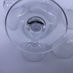 Mikasa Alexandra Pattern Crystal 9 1/4” Flared Glasses w/Two Rings Set Of 5