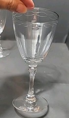 4 Lenox Sentiment Platinum 3 Water 7″ & 1 Iced Tea 6 1/2″ Goblets Glasses