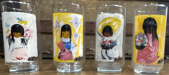 De Grazia Multicolor Painted Tumbler Glass Set of 4