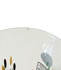 MURANO Italy White Crystal Cocktail Tumbler Wine Goblet Confetti – Set Of 2