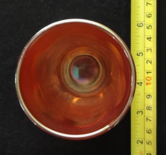 Vintage Fenton Butterfly & Berry Water Tumbler Marigold Carnival Glass