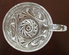 EAPG McKee PRES CUT Aztec Pinwheel Punch Cup 2 1/4″ 1909