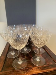 Baccarat Crystal Paris Cut wine glasses vintage
