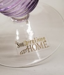 Rare SOUTHERN LIVING SOC3 «TANGO» 6 1/4″ Iced Tea Glass – Green/Purple