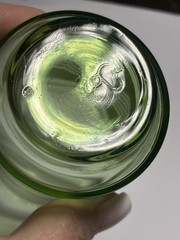 Vintage Anchor Hocking Milano Avocado Green Juice Glasses Set MCM Scroll 2.5″