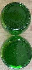 Vintage Gay Nineties Roly Poly Tumblers Anchor Hocking Forest Green