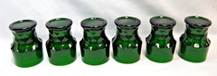 Anchor Hocking Georgian Forest Green 9 oz Tumbler Glasses Lot of 6 Vtg. T2676