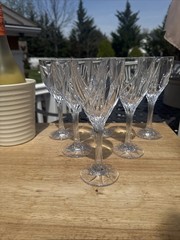 Set Of 6 Lenox DEBUT Crystal Wine Glasses ~ 7 3/8″ ~ MINT