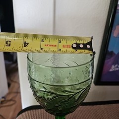 Garden Vine Green by Libbey Glass Company Water Wine Goblet 7″