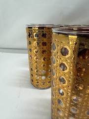 Set of 6 MCM Culver Ltd. “Cannella” Pattern Highball Glasses C. 1960