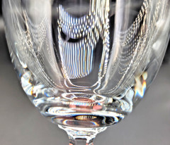 RARE 8 Lenox Decor Wine Glasses 7″ Fine Crystal Multisided Tapered Stem EUC