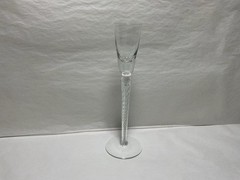 Vintage Twisted Stem Wine Glass Crystal Mid Century Barware Decor Elegant Tall