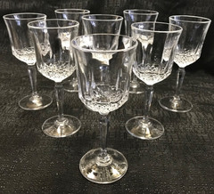 Lot of 8 Crystal Red Wine Glasses 7″ x 2 3/4″