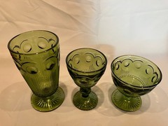 14x Bartlett Collins St Genevieve Green bullseye wine champagne sherbet iced tea