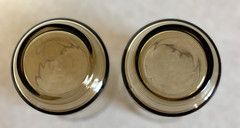 Libbey Set of 2 Vintage Smoke Brown Tawny Amber Straight Tumbler Glasses NM Coff