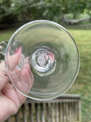 Oscar De La Renta TUXEDO GOLD Rim Water Wine Goblet Crystal Glass