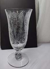 Set of 5 Vintage Tiffin Franciscan June Night Crystal #17392 Etched FloralGoblet