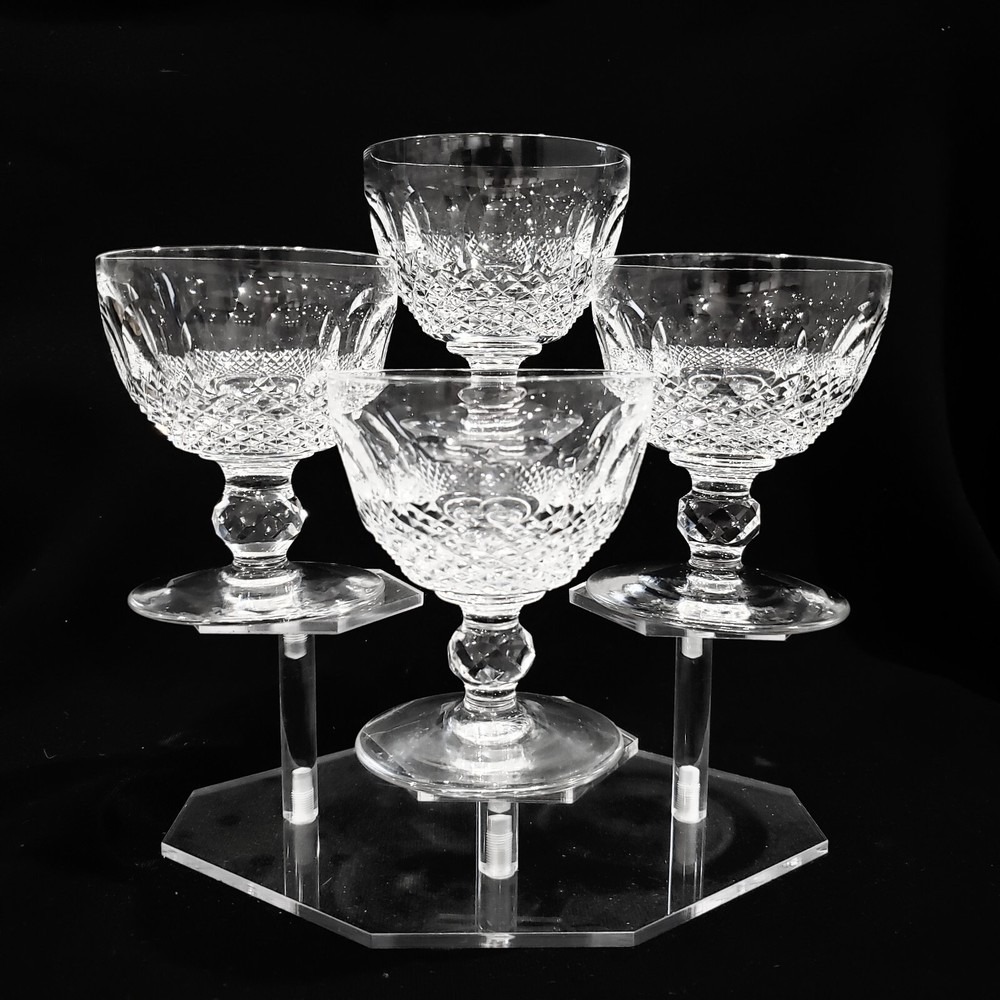 Set of 4 WATERFORD COLLEEN Short Stem Cut Cystal Liquor COctail Glasses